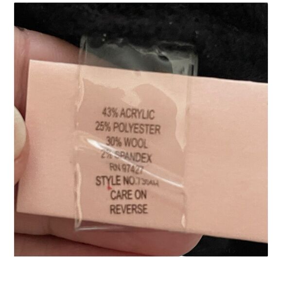 Gaby & Eden Women’s Small Black Open Cardigan Sweater Fur Rose Trim - Picture 6 of 9